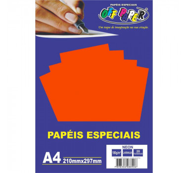 Papel-Neon-A4-Laranja-180g-20Fls---Off-Paper