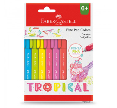 Caneta-Fine-Pen-Colors-Tropical-C/6-Faber-Castell