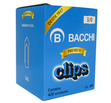 Clips-Bacchi-Galvanizado-N.-3/0-500g-C/420-Unidades