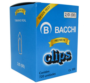 Clips-Bacchi-Galvanizado-N.-2/0-(00)-500g-C/720-Unidades