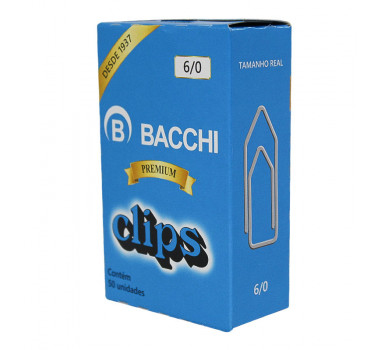 Clips-Bacchi-Galvanizado-N.-6/0-C/50-Unidades