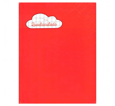 Caderno-Quadriculado-Brochurao-Cost.-C.D-10X10mm-40-Folhas-Vermelho-Credeal