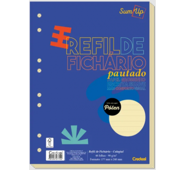 Refil-P/-Fichario-Colegial-Perf-Flex-40FLS-