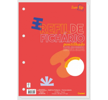 Refil-P/-Fichario-40FL-Branco-Pontilhado-Credeal