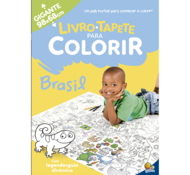 Livro-Infantil-Tapete-P/-Colorir:-Brasil