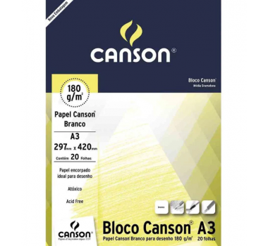 BLOCO-CANSON-A3-180G-C/20FLS-BR