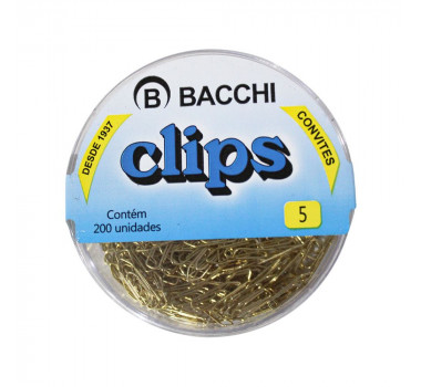 Clips-Bacchi-Dourado-N.5-C/200-Unidades-(Cx-Plastica)
