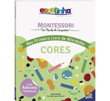 Livro-Infantil-Escolinha-Montessori-Meu-Primeiro-Livro-Atividades...-Cores