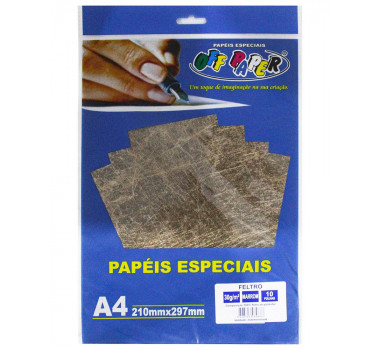 Papel-Feltro-A4-30G-Marrom-C/10-Off-Paper