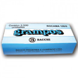 Grampo Para Grampeador 106/6 Aço C/ 3500 Grampos - Bacchi