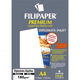 Papel Diplomata A4 Premium Branco 180g 20 Folhas - Filiperson