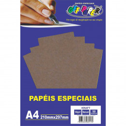 Papel Kraft Folha Kraft Natural A4 180g 50 Folhas - Off Paper