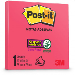 Bloco Adesivo Post-it 76x76mm Poppy 90 Folhas - 3M