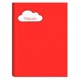 Caderno Caligrafia Brochurão Cost. C.D 40 Folhas Vermelho Credeal