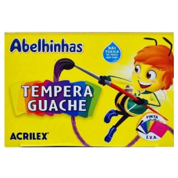 Tinta Guache Acrilex 6 Cores 15ml
