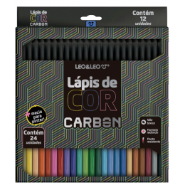 Lapis De Cor Leo e Leo Carbon C/24 Cores