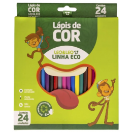 Lapis De Cor Leo e Leo C/24 Cores Resina Sext. Ecologico