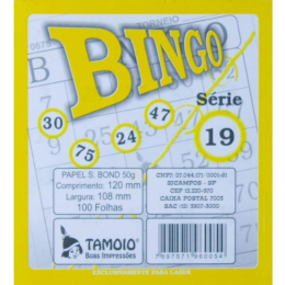 Bloco Bingo Tamoio Amarelo 100Fls