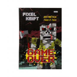 Caderno Aritmética Brochura Pixel Kraft