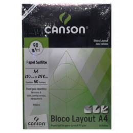 Papel Layout S/Margem A4 90G C/50 Canson