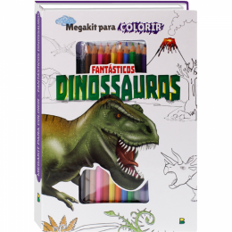 Livro Infantil MegaKit Para Colorir: Fantásticos Dinossauros