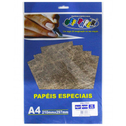 Papel Feltro A4 30G Marrom C/10 Off Paper
